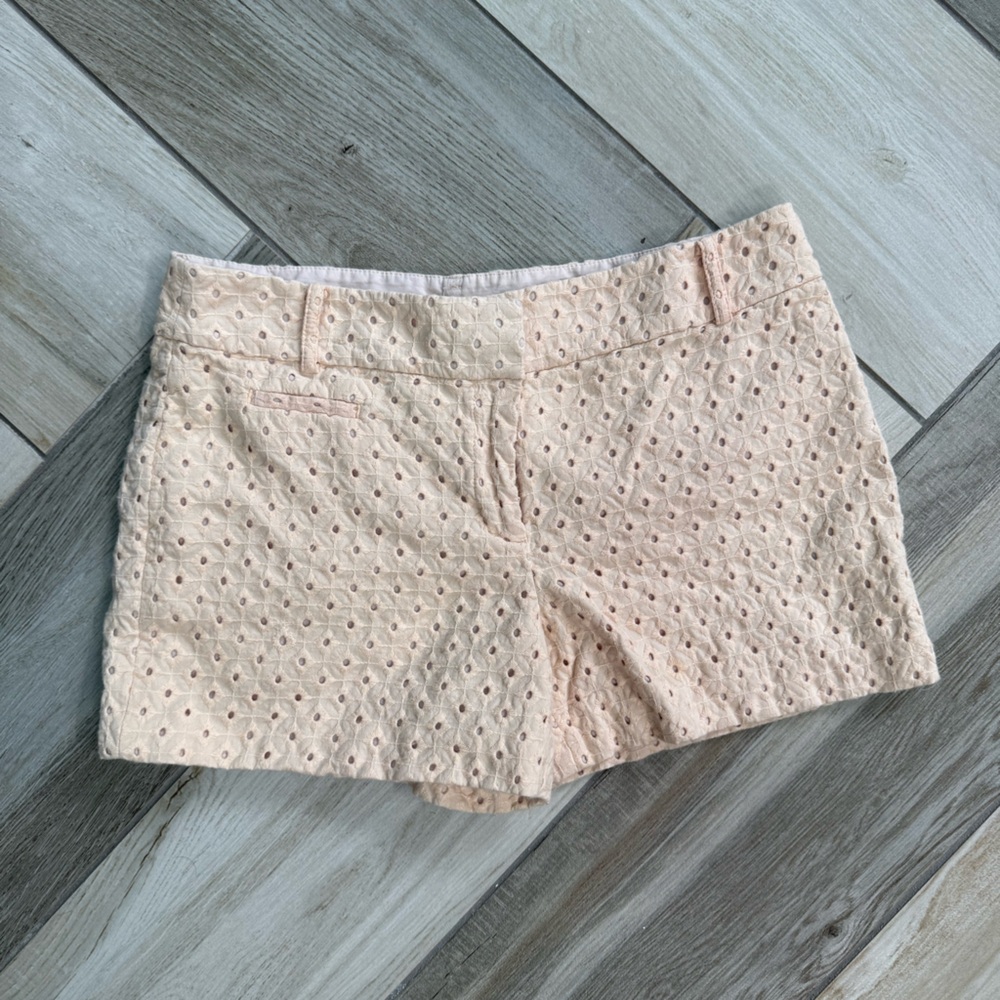 Eyelet Lace Shorts in Light Pink